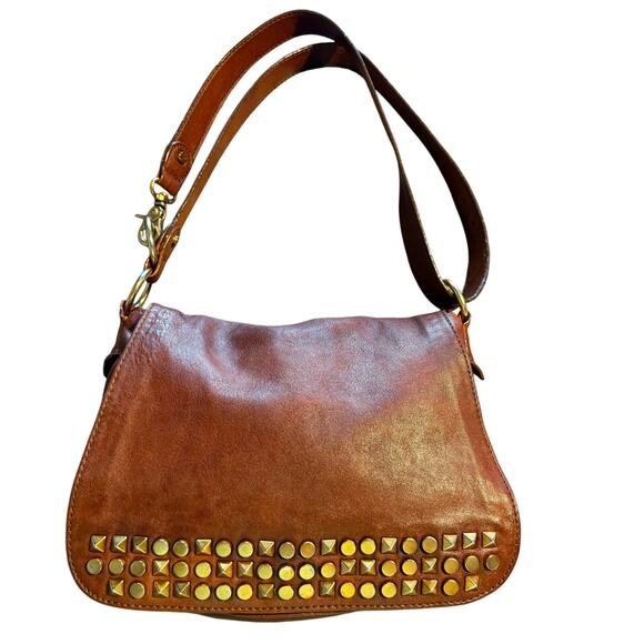 Tory Burch vintage messenger adjustable crossbody bag with metallic accents - Picture 2 of 10